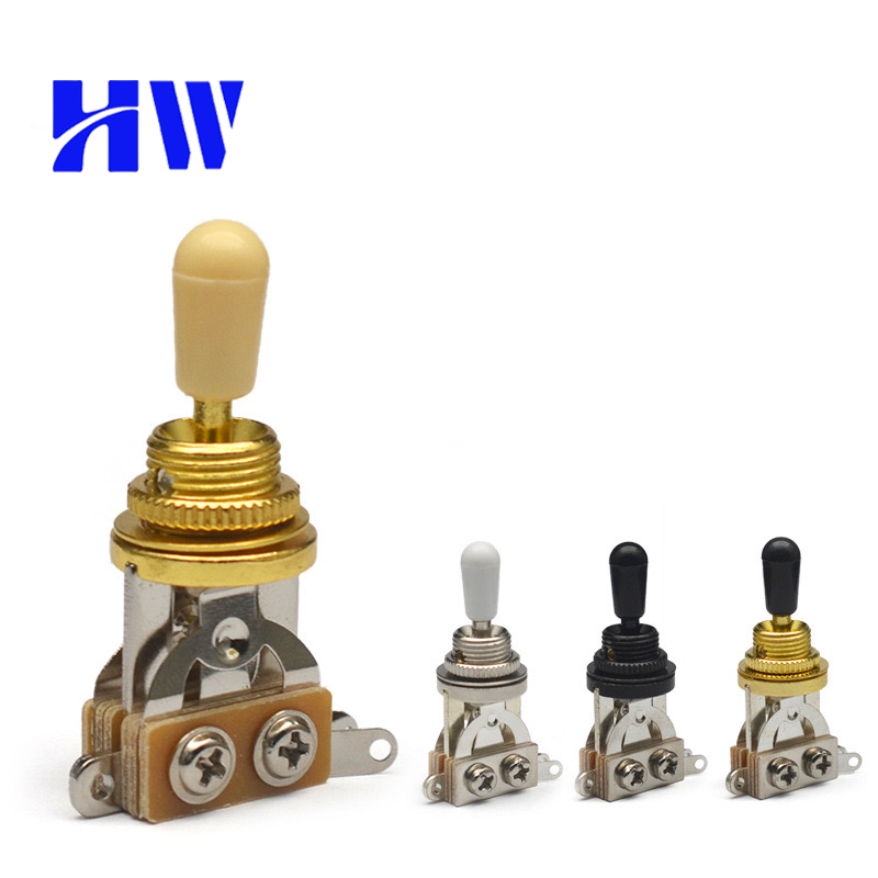 HW-103-D1 Black/Cream/Gold Tip Three Way Switch Guitar Pick Up Switch for Epiphone Les Paul Guitar